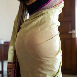 Busty Indian aunty in a saree in a home setting