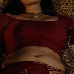 Desi Beauty Resting in Traditional Elegance